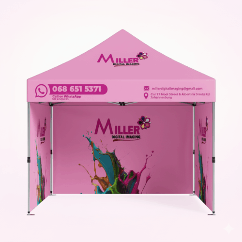 Custom Branded Gazebo (3x3m) with 3 Full Wall